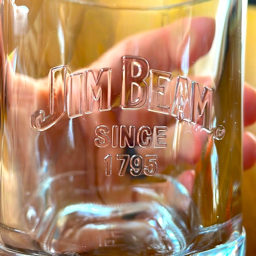 Jim Beam Square Whiskey Rocks Glasses x4